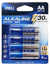 DELI PILA/Batería Alcalina AA, 4 pcs LR6