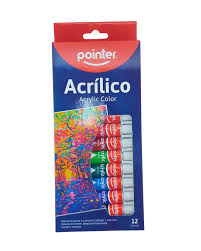 POINTER PINTURA ACRILICA 12/1 BLISTER 12ML