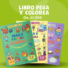 SICOBEN LIBRO PARA COLOREAR Y PEGAR INGLES Y ESPAÑOL