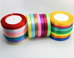 CINTA SATINADA 1/4 X 50 YARDAS COLORES VARIOS PAPER CUMP