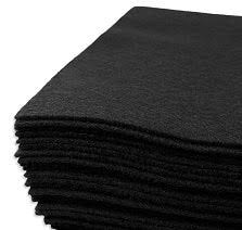 FACELA FIELTRO RIGIDO COLOR NEGRO 8.5X11