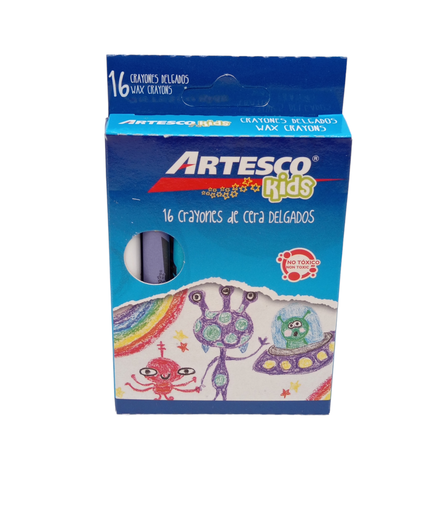 Juego crayones de cera pequeña Artesco / 16 en 1