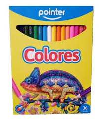 POINTER LAPIZ COLOR LARGO 36/1 CUERPO REDONDO PUNTA AFILADA