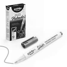 POINTER MARCADOR PERMANENTE PLATEADO UNIDAD