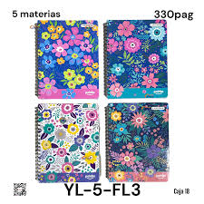 POINTER CATEDRA 5 MATERIAS FLORES SURTIDA