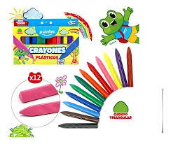 POINTER CRAYONES PLASTICOS COLORES SURTIDOS 12/1