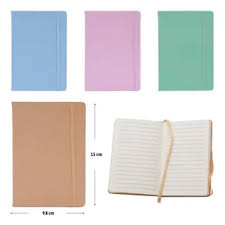 POINTER LIBRETA 5X8 LISA COLORES PASTELES CON ELASTICO