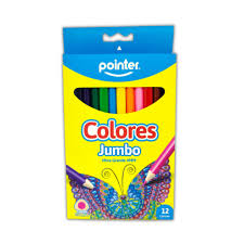 POINTER LAPIZ COLOR JUMBO 12/1 CUERPO TRIANGULAR MINA GRANDE 4MM