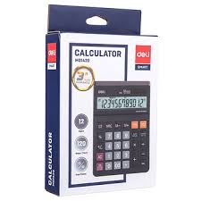 DELI CALCULADORA CLASICA 12 DIGITOS PANEL METALICO M01420