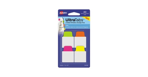 INDEX TABS COLORES NEON 40/1 BLISTER AVERY