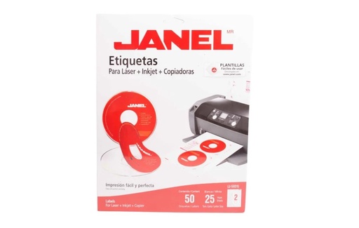 Etiquetas para CD 50/1  (plantillas) Janel
