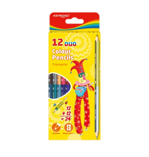 LAPIZ DE COLOR TRIANG DOBLE PUNTA 12/1