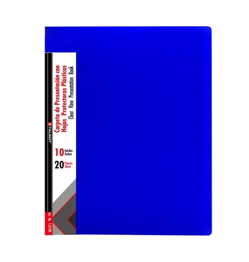 CARPETA DE PRESENTACION CON HOJAS PROTECTORAS TALBOT 10H