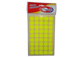 PEGAFAN ETIQUETAS REDONDA (3 X 4) COLOR AMARILLO 500/1 (19mm)