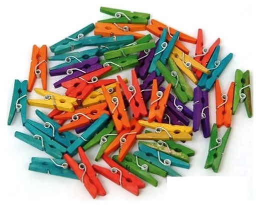 PINZA MADERA COLORS 25 PZAS
