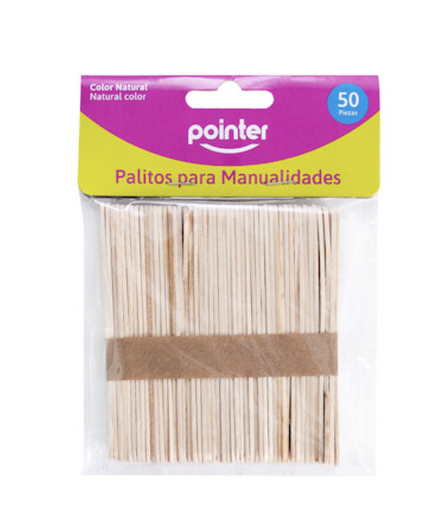 Palitos Madera P/Manualidad 60/1 POINTER