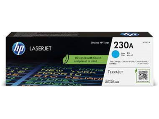TONER HP (#230A) PARA LASERJET PRO 4203 SERIE/ MFP 4303 SERIE CYAN (W2301A)