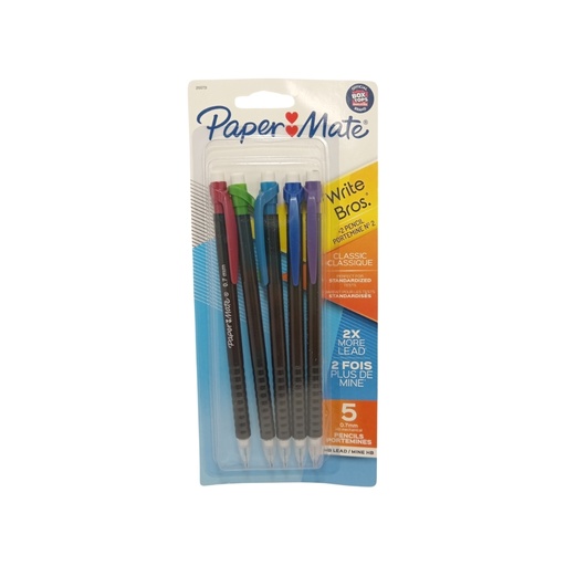 Lápices portaminas #2 Paper Mate  / 5 unidades.